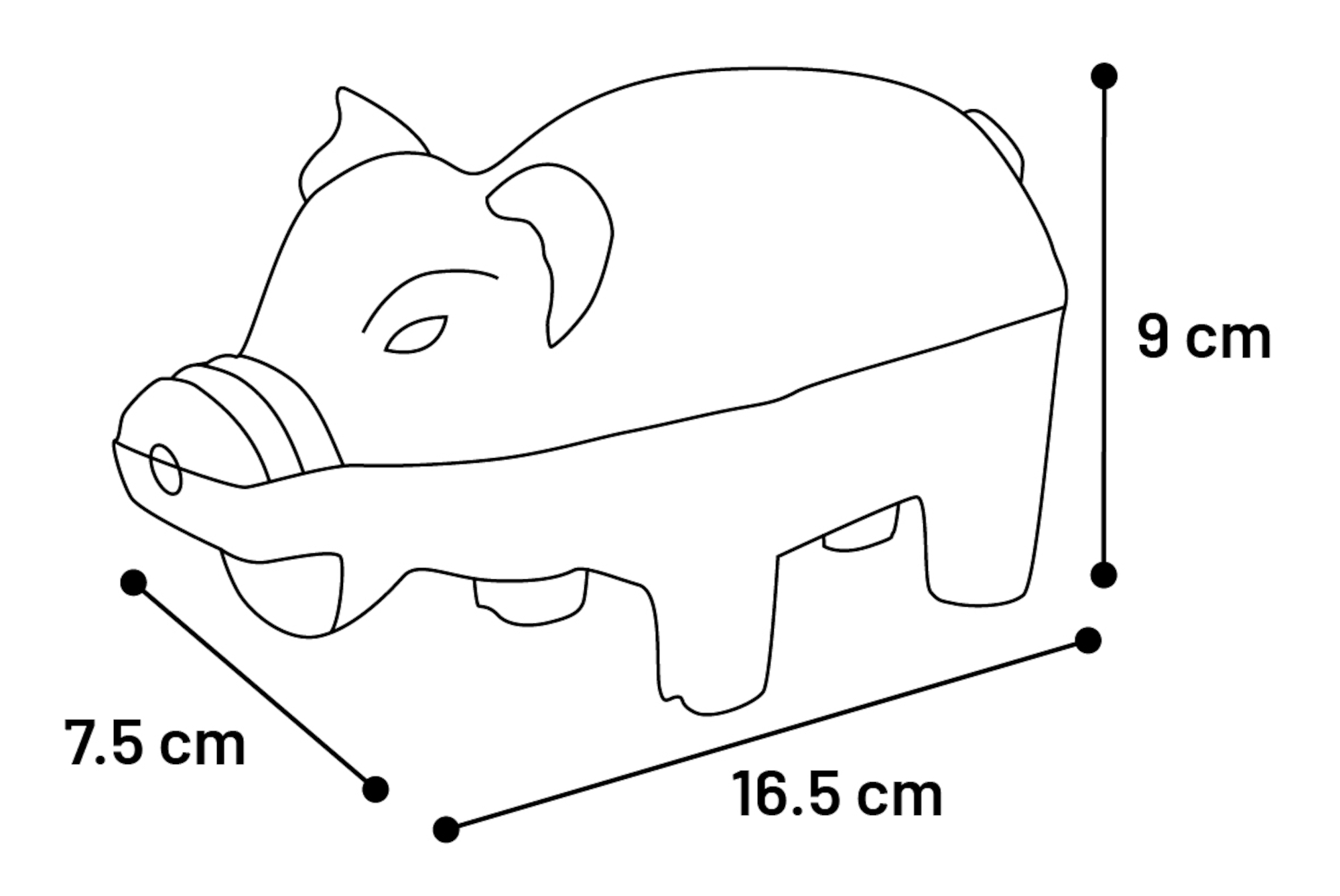 Flamingo Juguete Rubba Cerdo Marrón