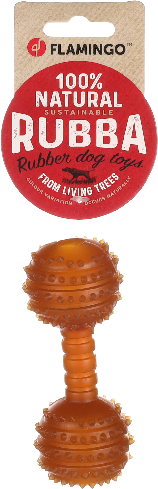 Flamingo Spielzeug Rubba Hantel Braun