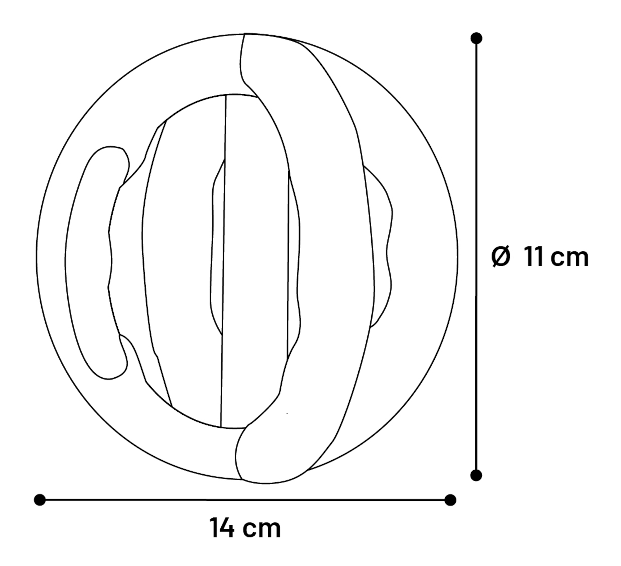 Flamingo Speelgoed Rubba Cross bal Bruin
