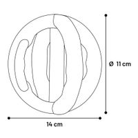 Flamingo Speelgoed Rubba Cross bal Bruin