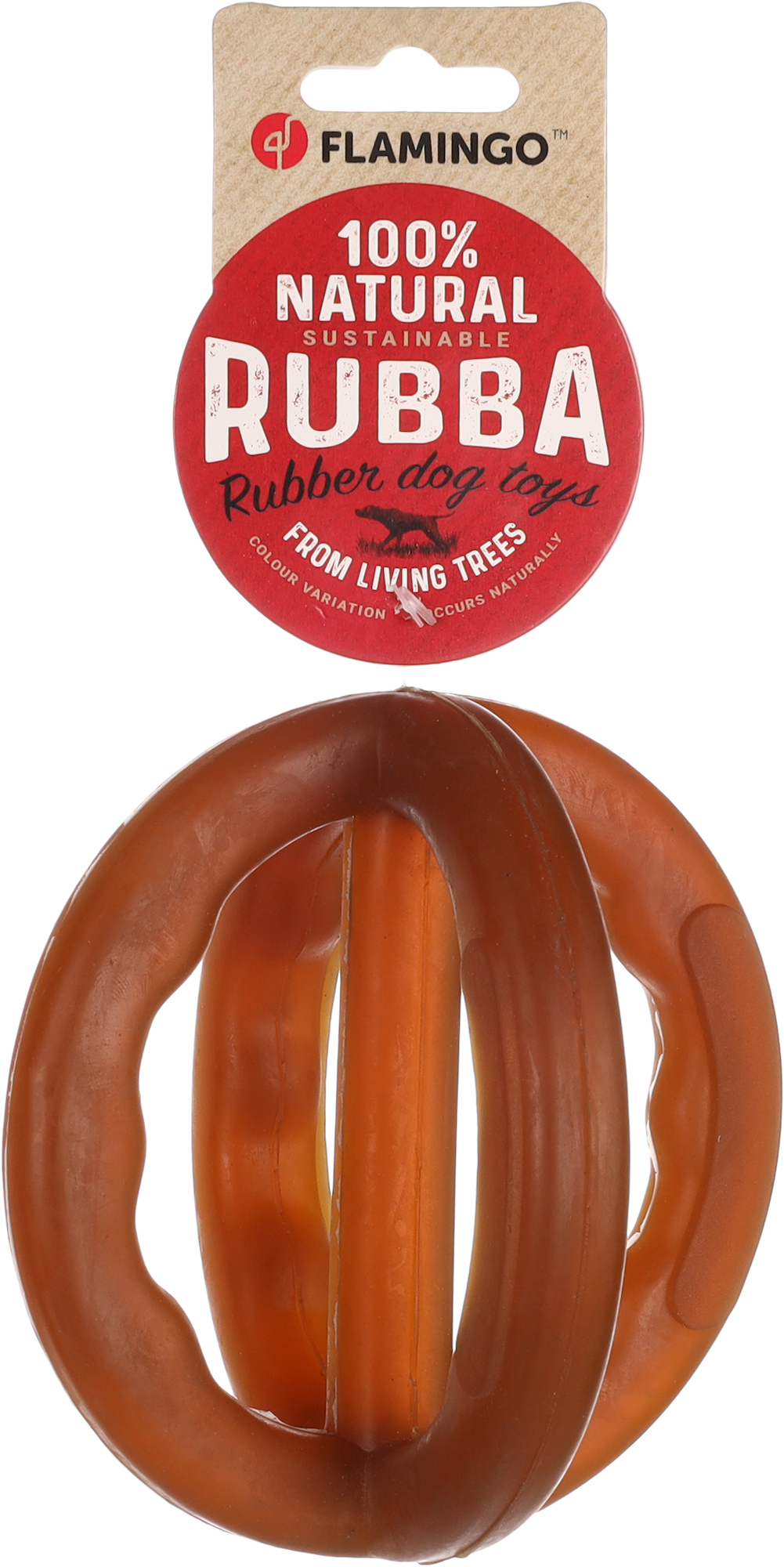 Flamingo Speelgoed Rubba Cross bal Bruin