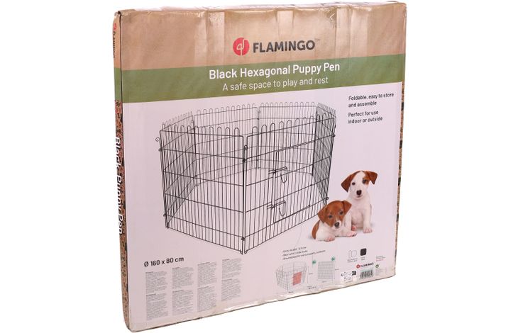 Flamingo Ren voor puppy's Jax Zwart