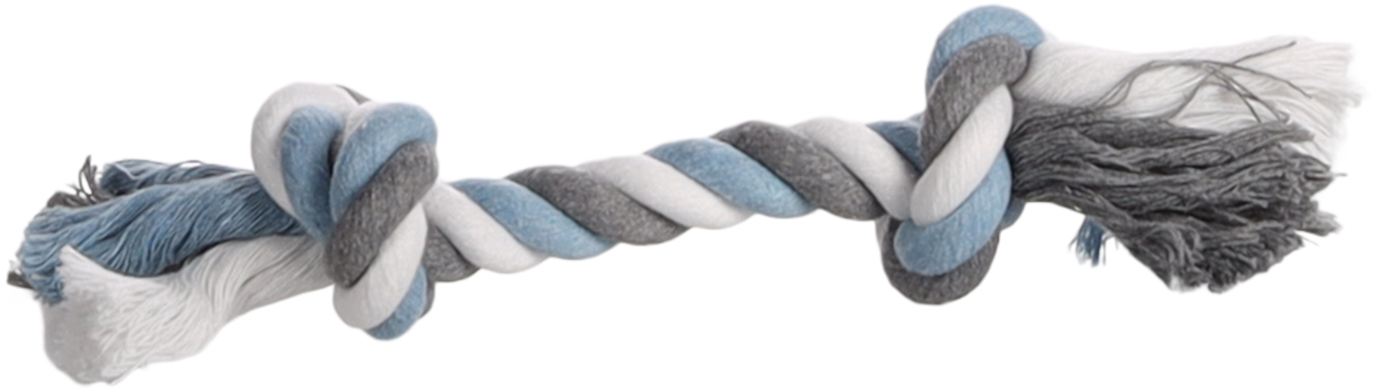 Flamingo Speelgoed Jim Touw met 2 knopen Blauw