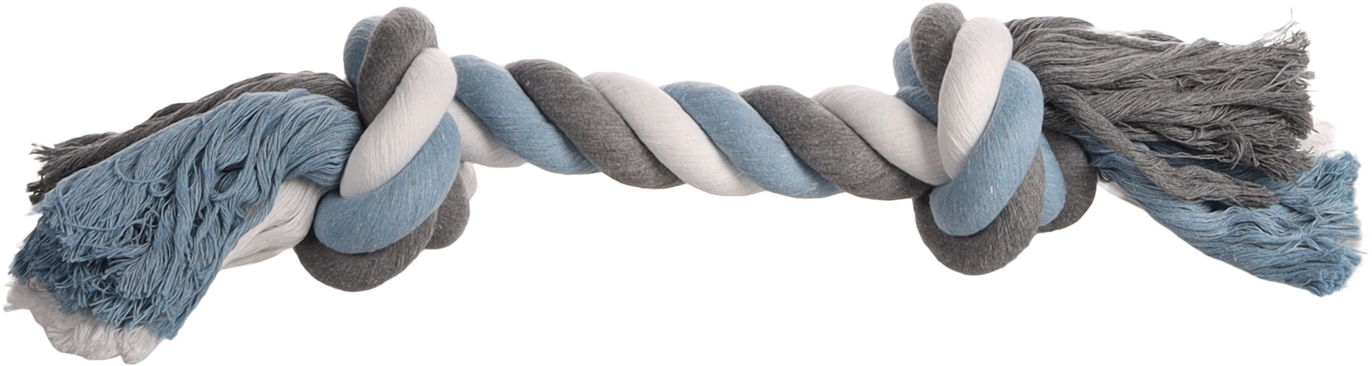 Flamingo Speelgoed Jim Touw met 2 knopen Blauw