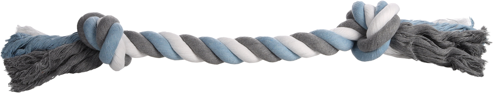 Flamingo Speelgoed Jim Touw met 2 knopen Blauw