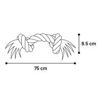 Flamingo Speelgoed Jim Touw met 2 knopen Blauw