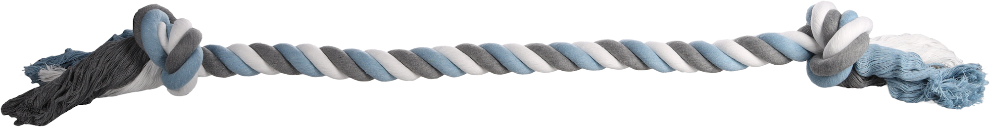 Flamingo Speelgoed Jim Touw met 2 knopen Blauw