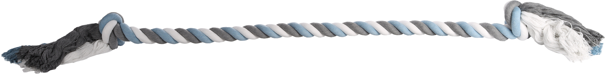 Flamingo Speelgoed Jim Touw met 2 knopen Blauw