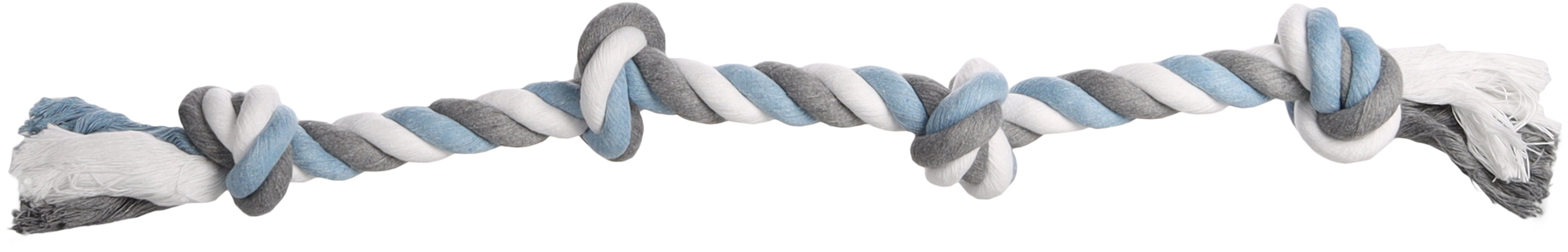 Flamingo Speelgoed Jim Touw met 4 knopen Blauw