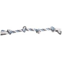 Flamingo Speelgoed Jim Touw met 4 knopen Blauw