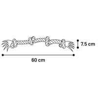 Flamingo Speelgoed Jim Touw met 4 knopen Blauw