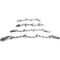 Flamingo Speelgoed Jim Touw met 4 knopen Blauw