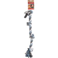 Flamingo Speelgoed Jim Touw met 4 knopen Blauw