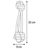 Flamingo Speelgoed Jim Touw met 3 knotsen Twist Blauw