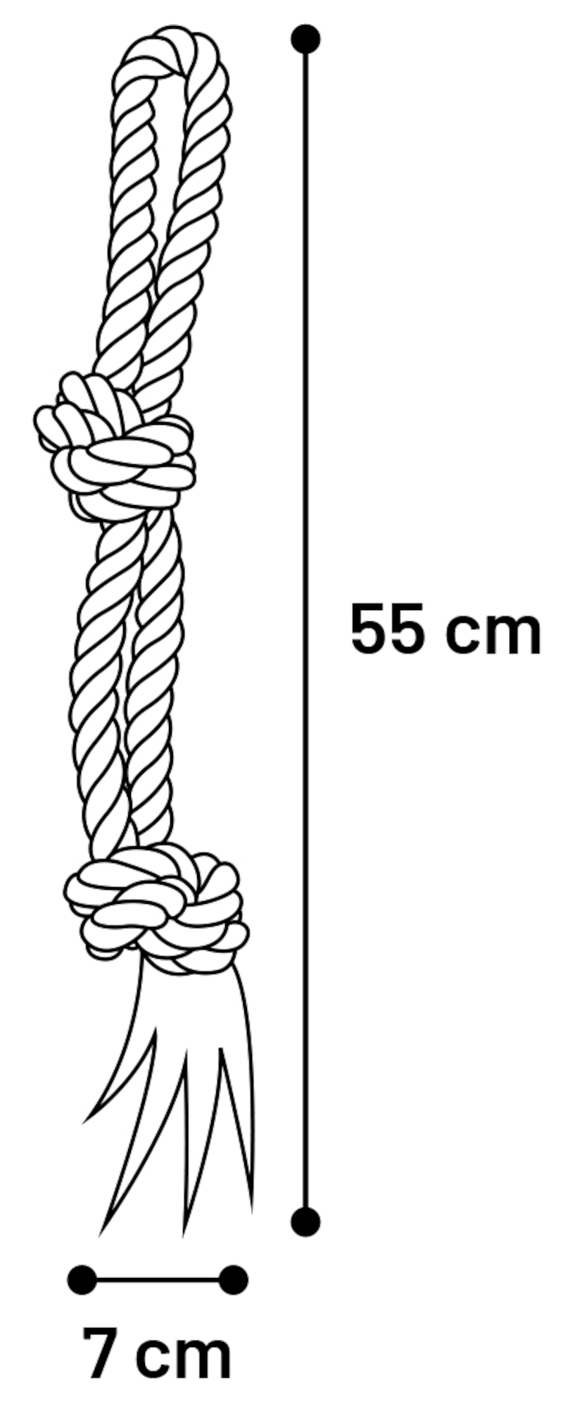 Flamingo Speelgoed Jim Trektouw met 2 knopen Blauw