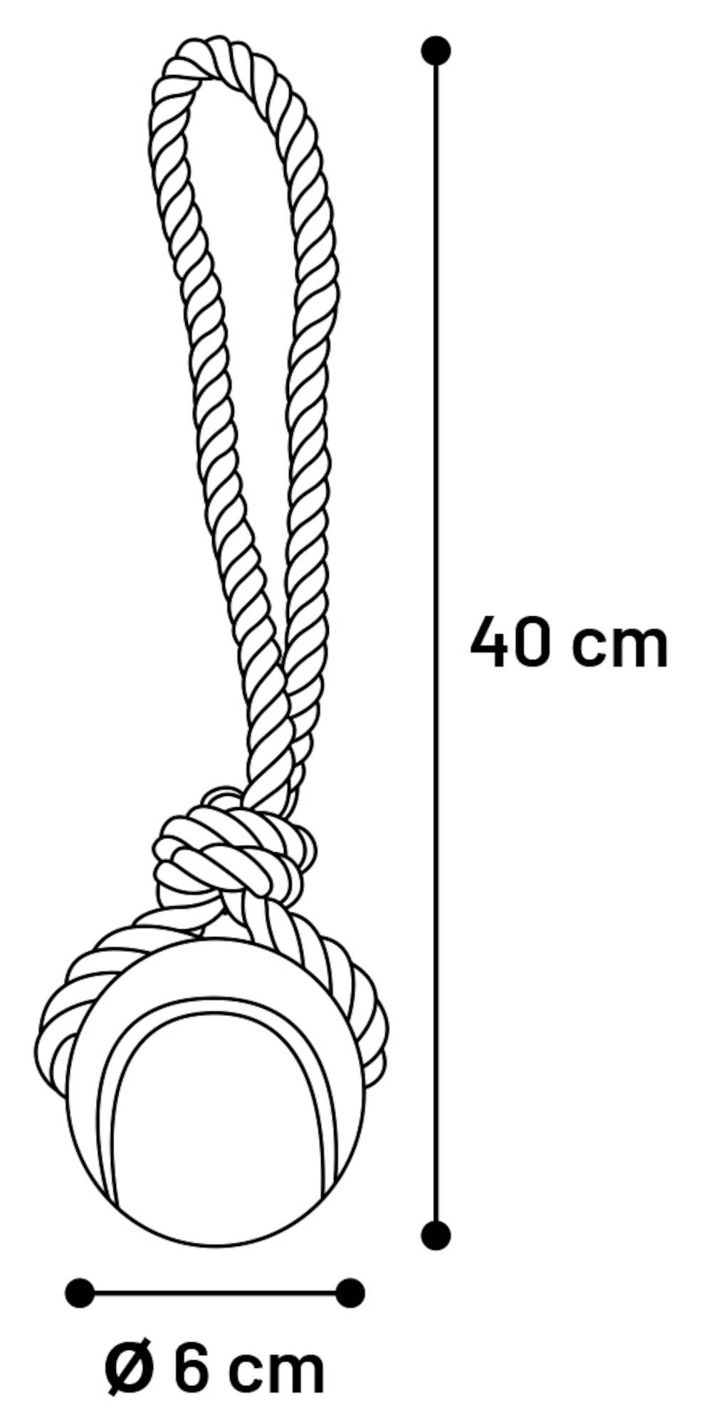 Flamingo Toy Jim Tug rope with tennis ball Blue