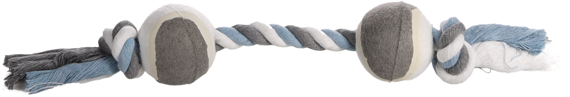 Flamingo Speelgoed Jim Trektouw Duo tennis met 2 knopen Blauw