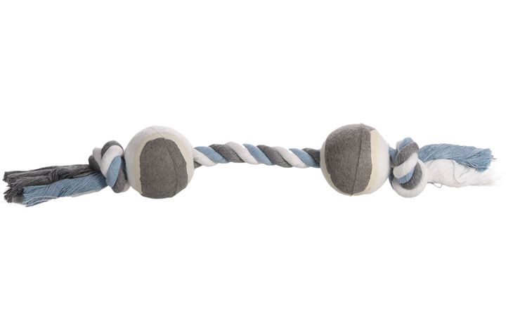 Flamingo Speelgoed Jim Trektouw Duo tennis met 2 knopen Blauw