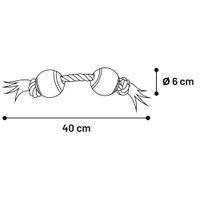 Flamingo Speelgoed Jim Trektouw Duo tennis met 2 knopen Blauw