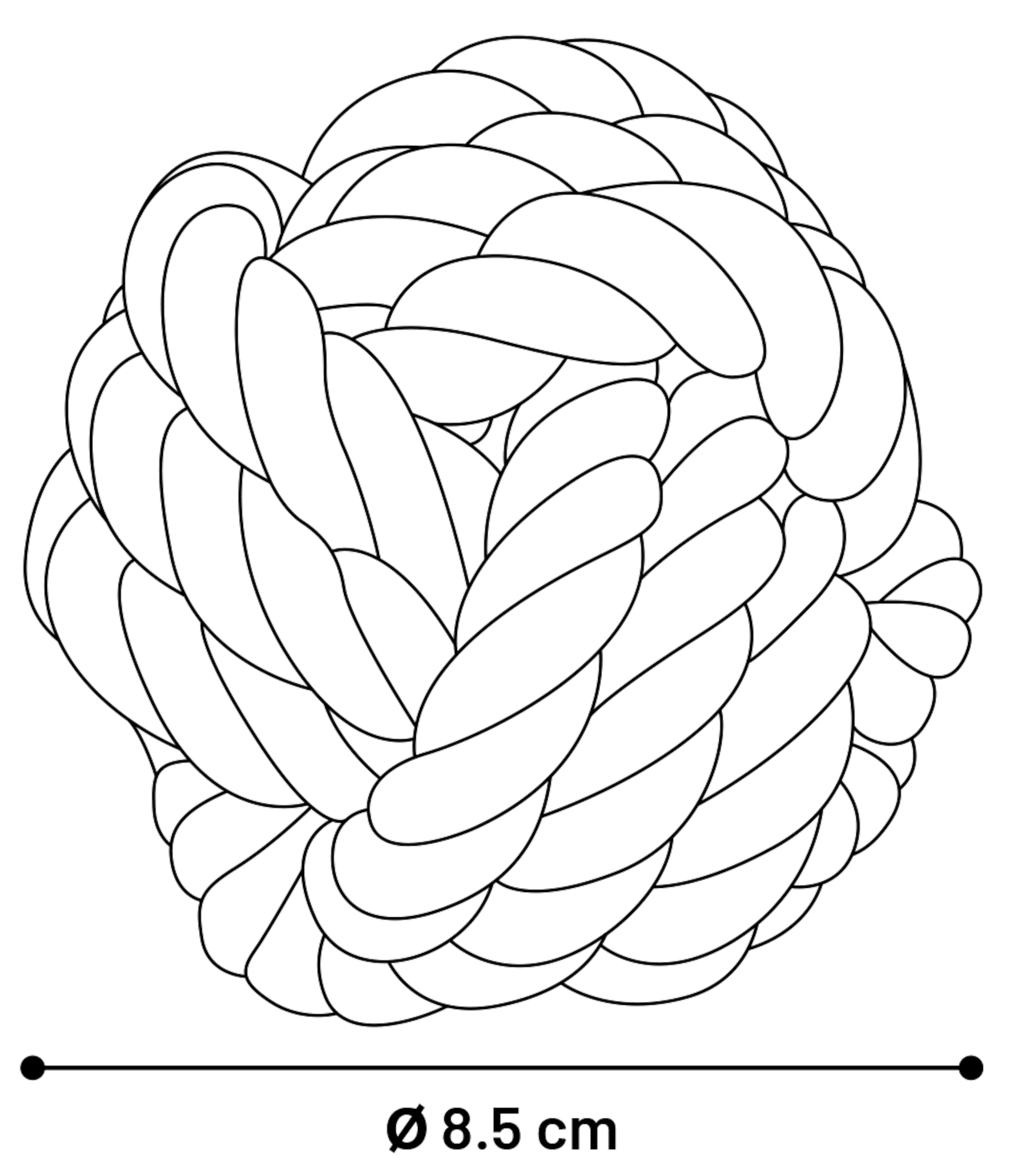 Flamingo Spielzeug Jim Knotenball Blau