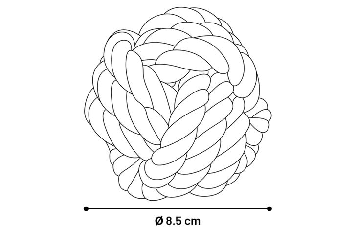 Flamingo Spielzeug Jim Knotenball Blau