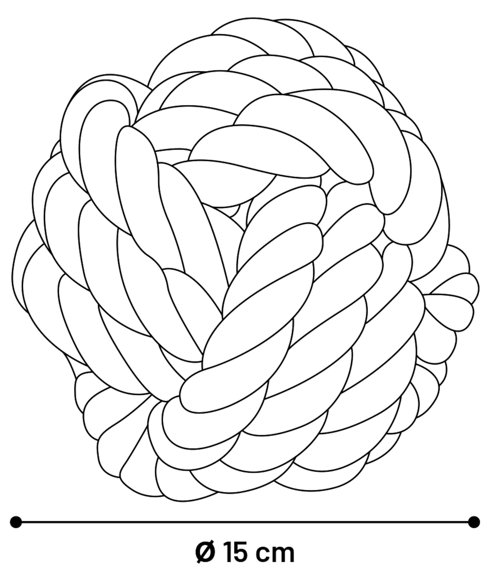 Flamingo Spielzeug Jim Knotenball Blau