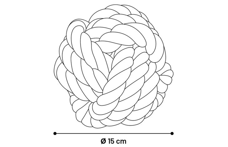 Flamingo Spielzeug Jim Knotenball Blau