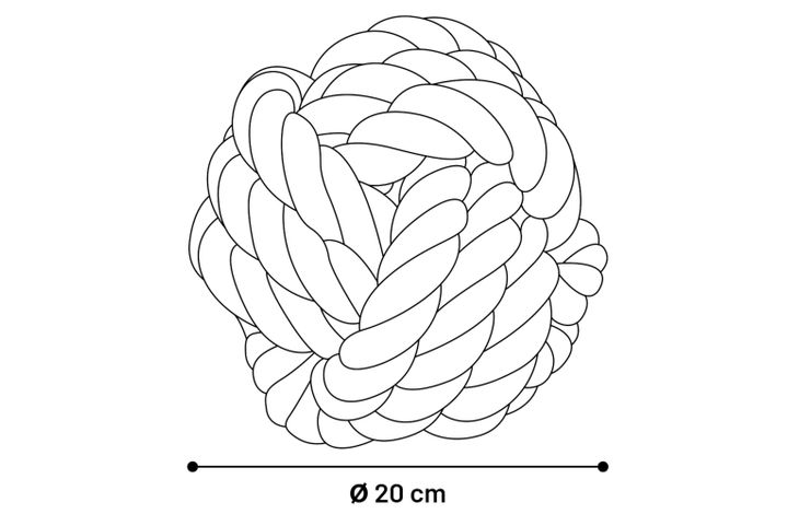 Flamingo Spielzeug Jim Knotenball Blau