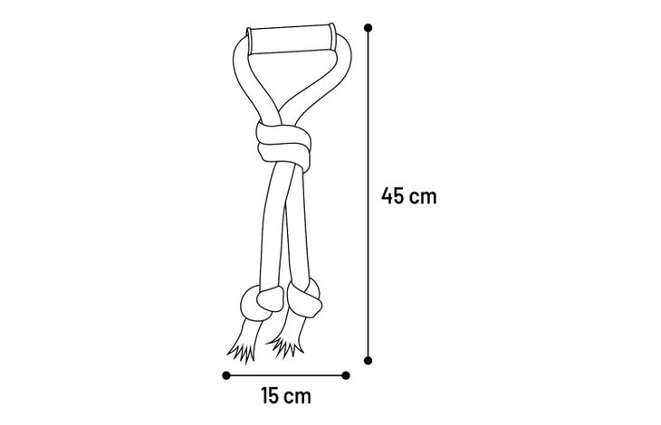 Flamingo Toy Joe Tug rope with 3 knots Camouflage