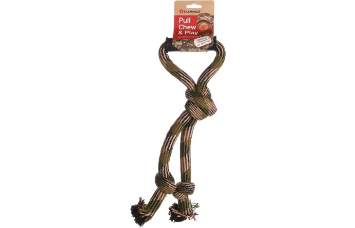 Flamingo Toy Joe Tug rope with 3 knots Camouflage