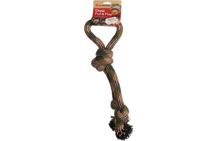 Flamingo Jouet Joe Corde à tirer avec 3 noeuds Camouflage