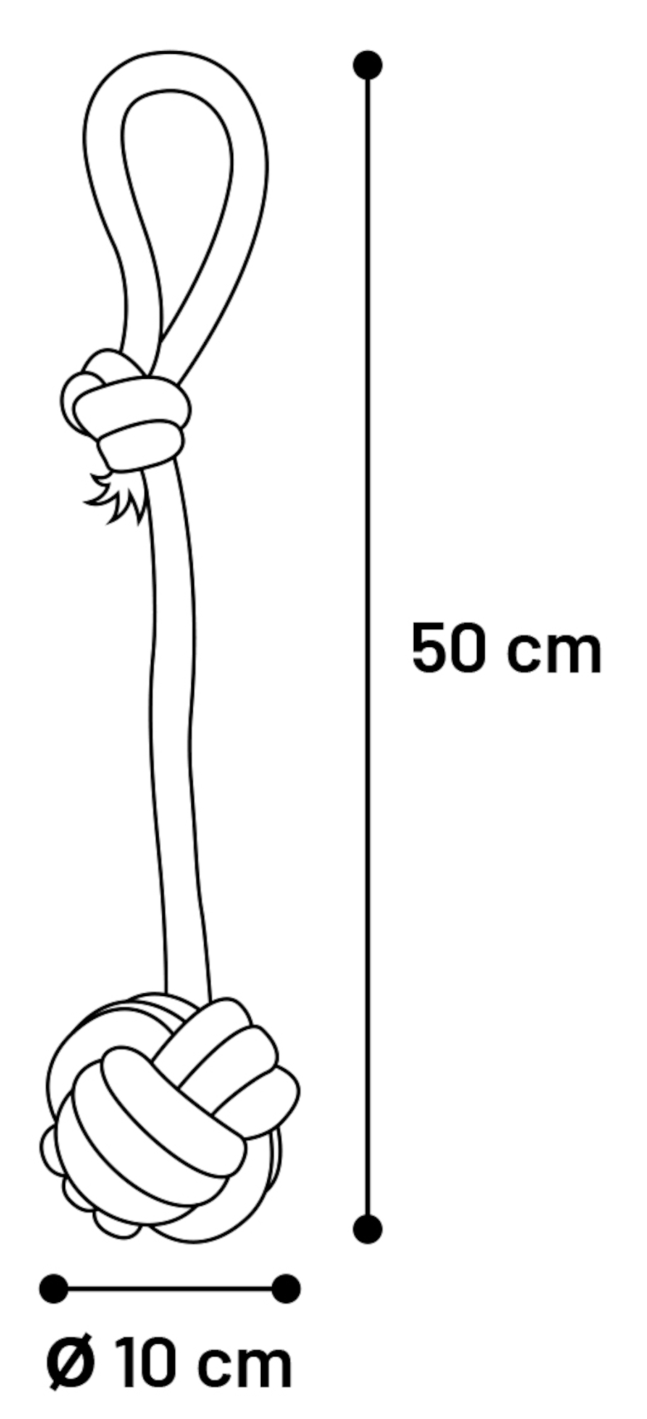 Flamingo Toy Joe Tug rope & Knotted ball Camouflage