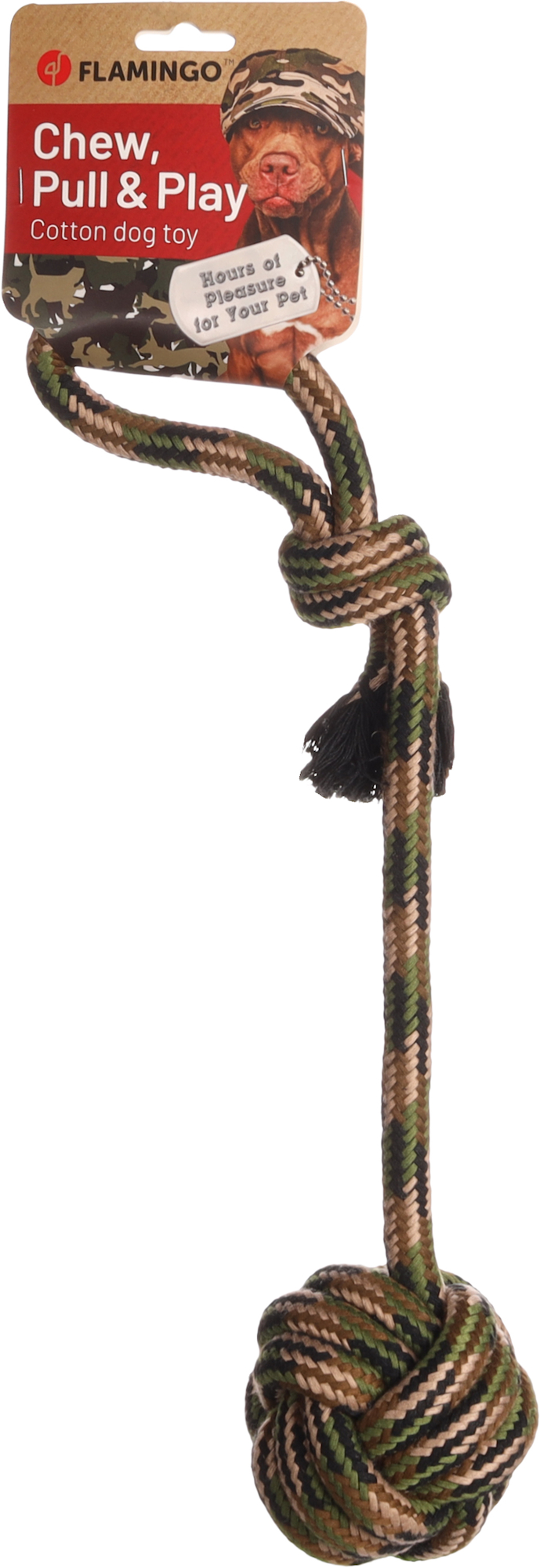 Flamingo Toy Joe Tug rope & Knotted ball Camouflage