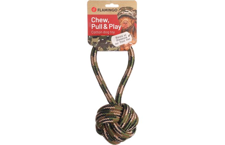 Flamingo Toy Joe Tug rope & Knotted ball Camouflage