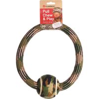 Flamingo Toy Joe Ring & Cord with tennis ball Camouflage