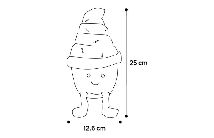 Flamingo Toy Leka Ice cream Grey & White