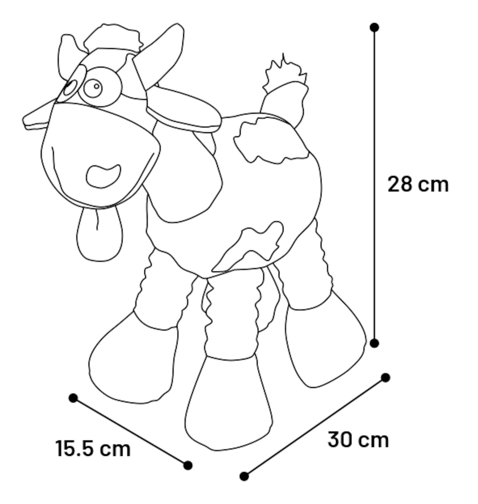 Flamingo Speelgoed Kuwa Koe Wit