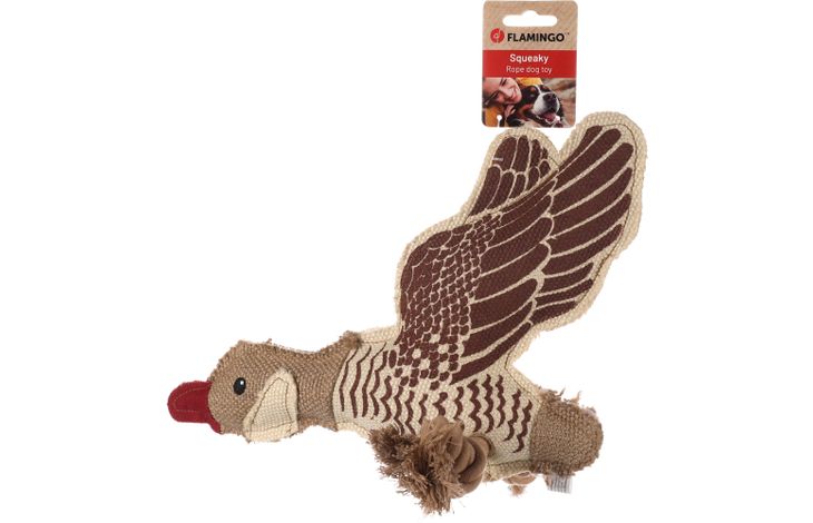 Flamingo Jouet Nada Oie avec corde Brun