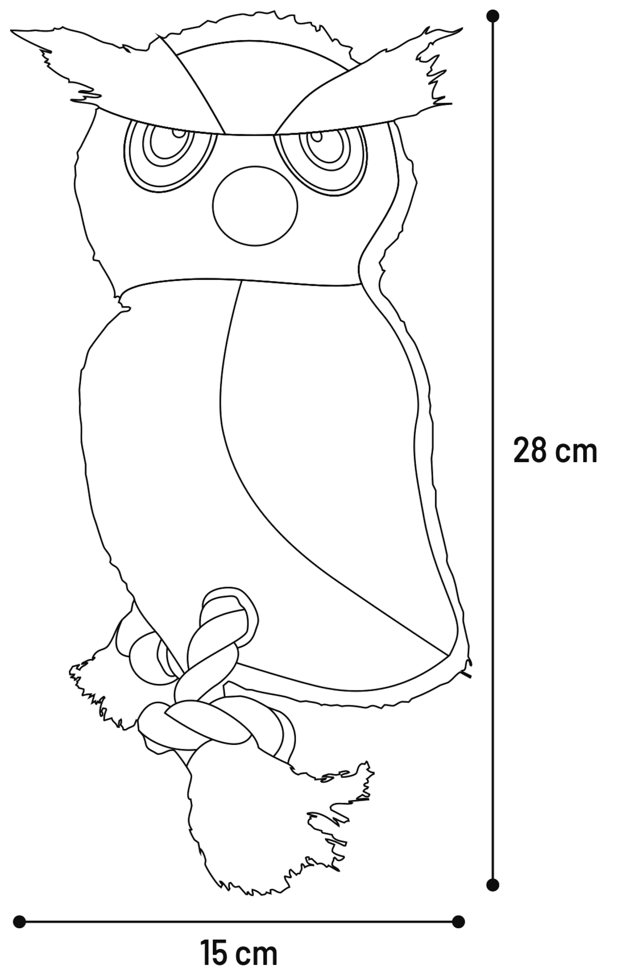 Flamingo Jouet Nada Hibou avec corde Brun