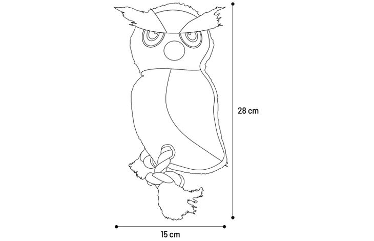 Flamingo Jouet Nada Hibou avec corde Brun
