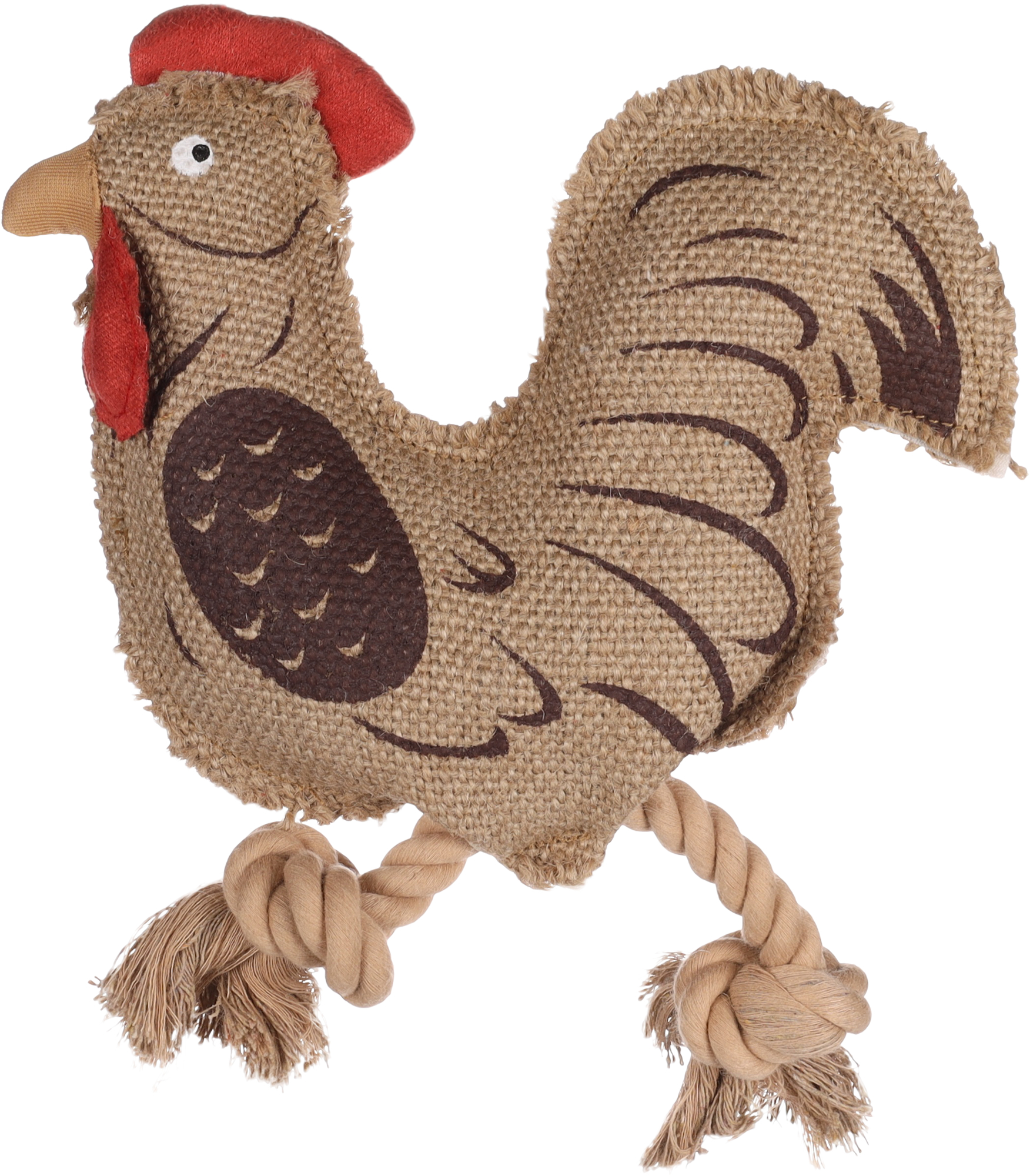 Flamingo Toy Nada Rooster with rope Brown
