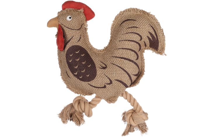 Flamingo Toy Nada Rooster with rope Brown