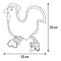 Flamingo Toy Nada Rooster with rope Brown