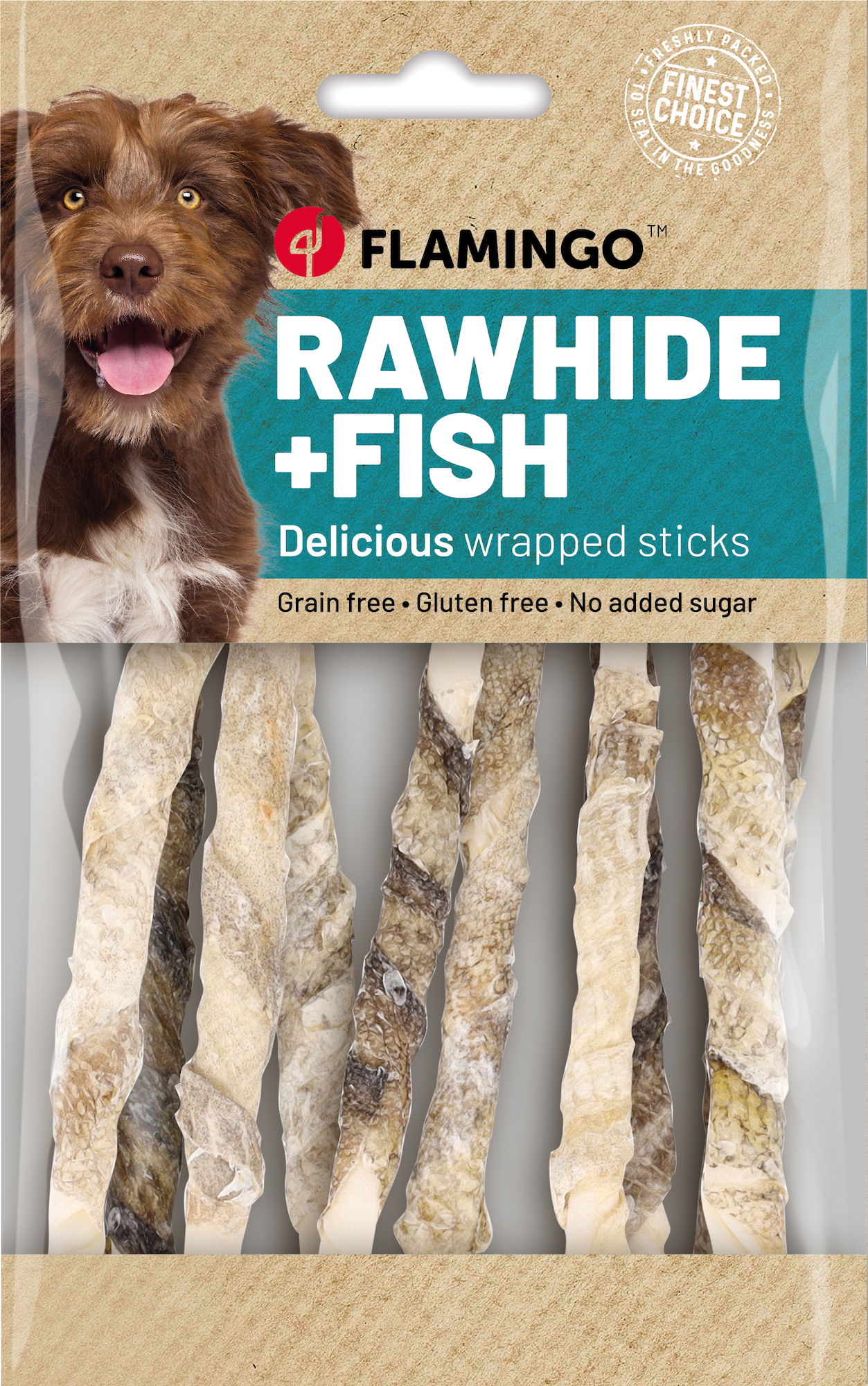 Flamingo Snacks R'Hide Stick  with fish skin 85gr
