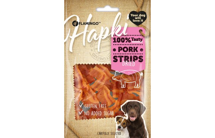 Flamingo Snack Hapki Reepjes met spek 