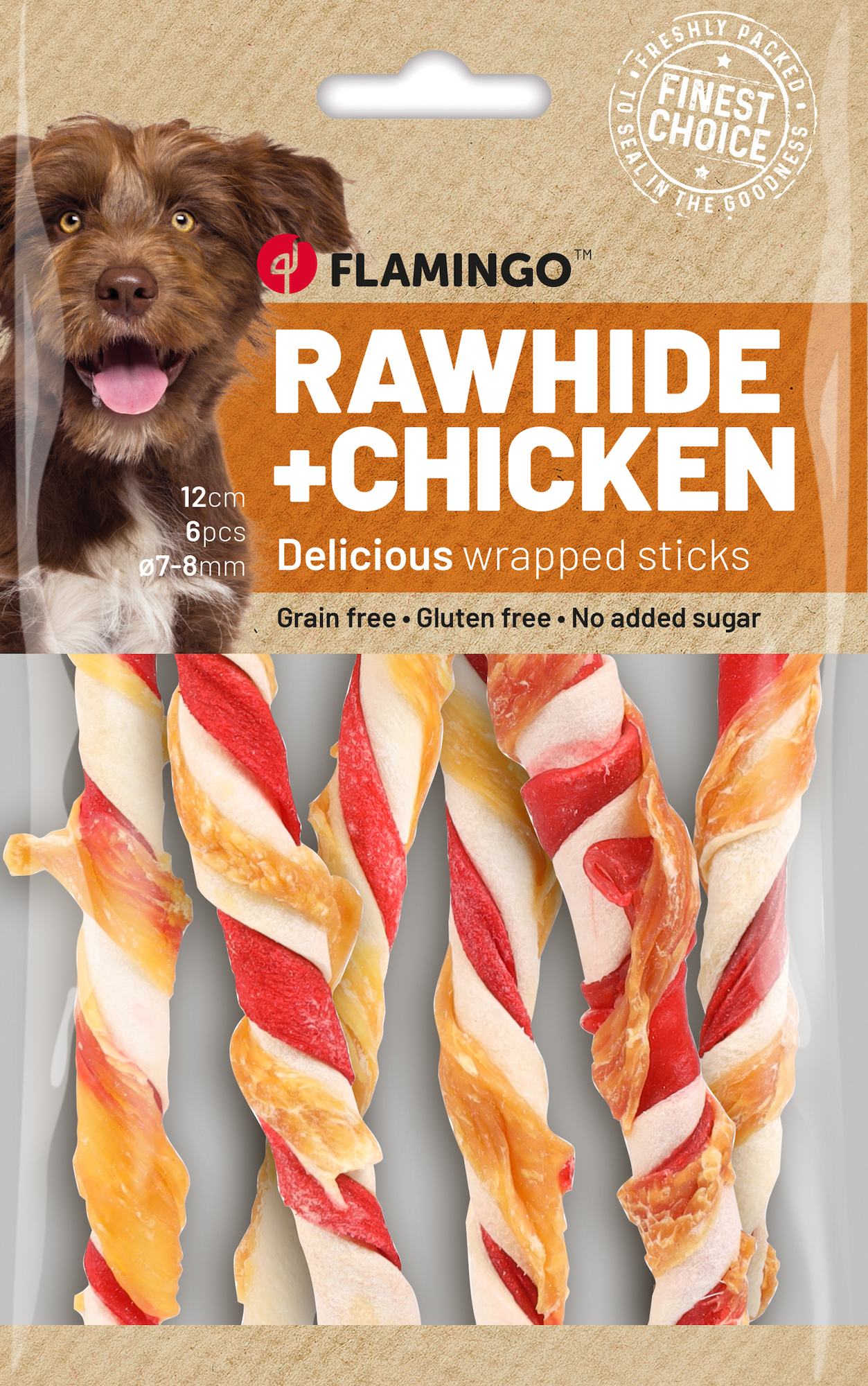 Flamingo Snacks R'Hide Stick Mix with chicken 12cm 11gr / 6 pcs 70gr