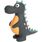 Speelgoed Puga Dinosaurus Zwart