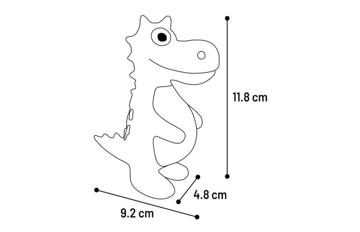 Flamingo Speelgoed Puga Dinosaurus Zwart