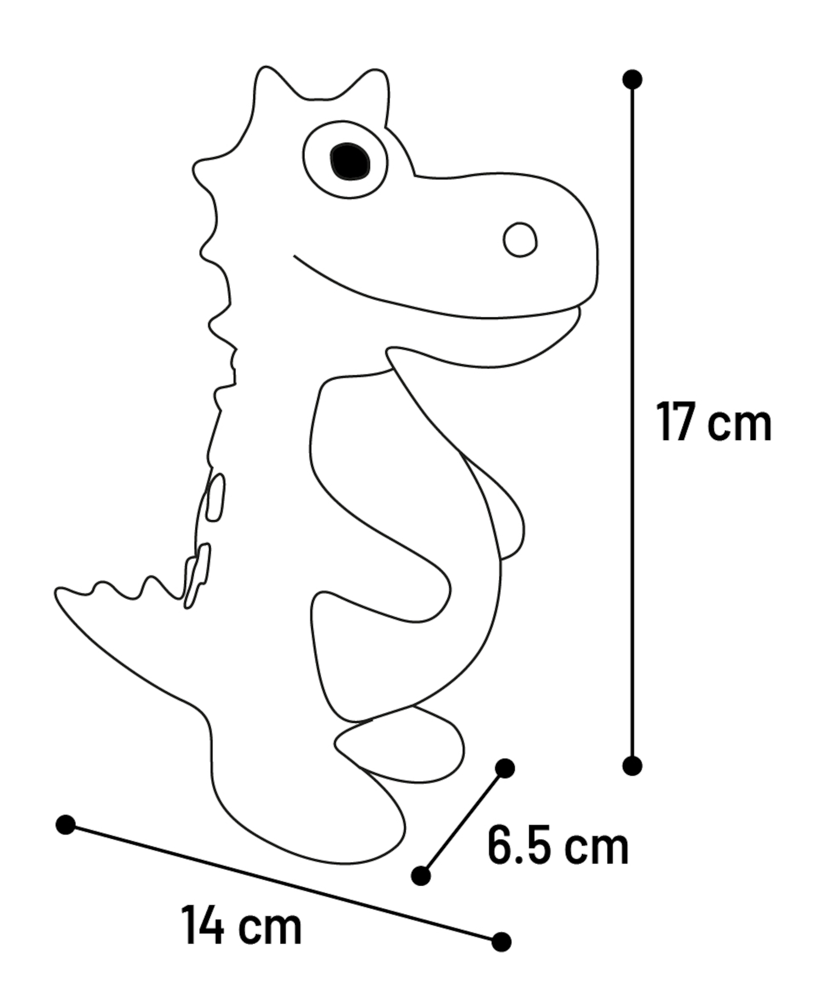 Flamingo Toy Puga Dinosaur Black