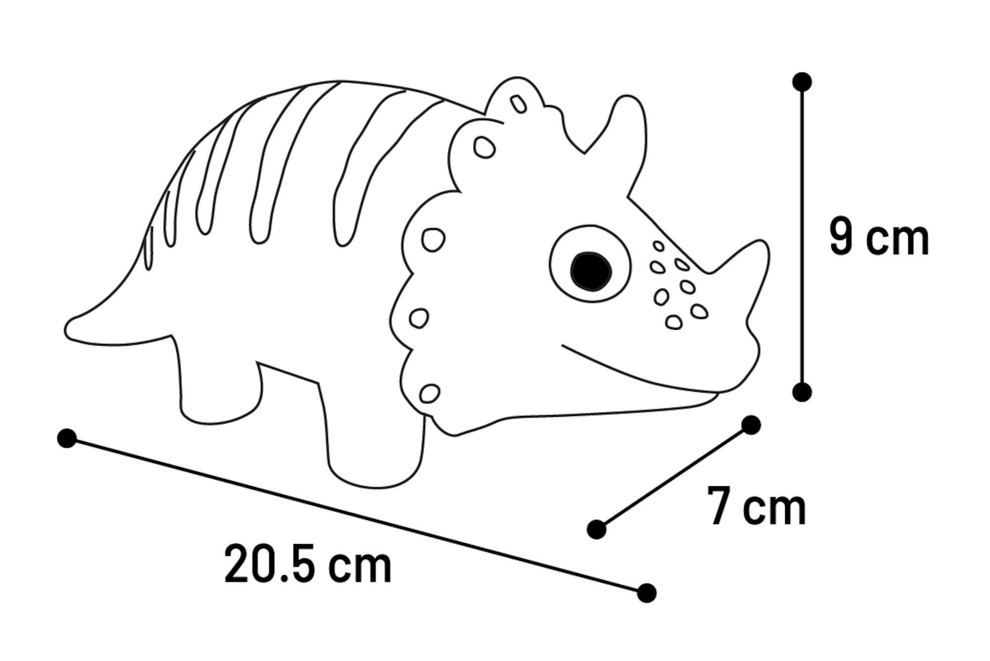 Flamingo Speelgoed Puga Dinosaurus Grijs